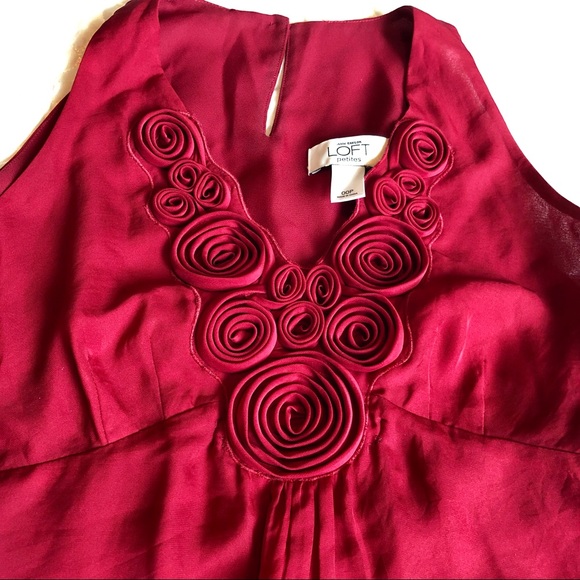 Ann Taylor Loft Scarlet red dress - Picture 2 of 5